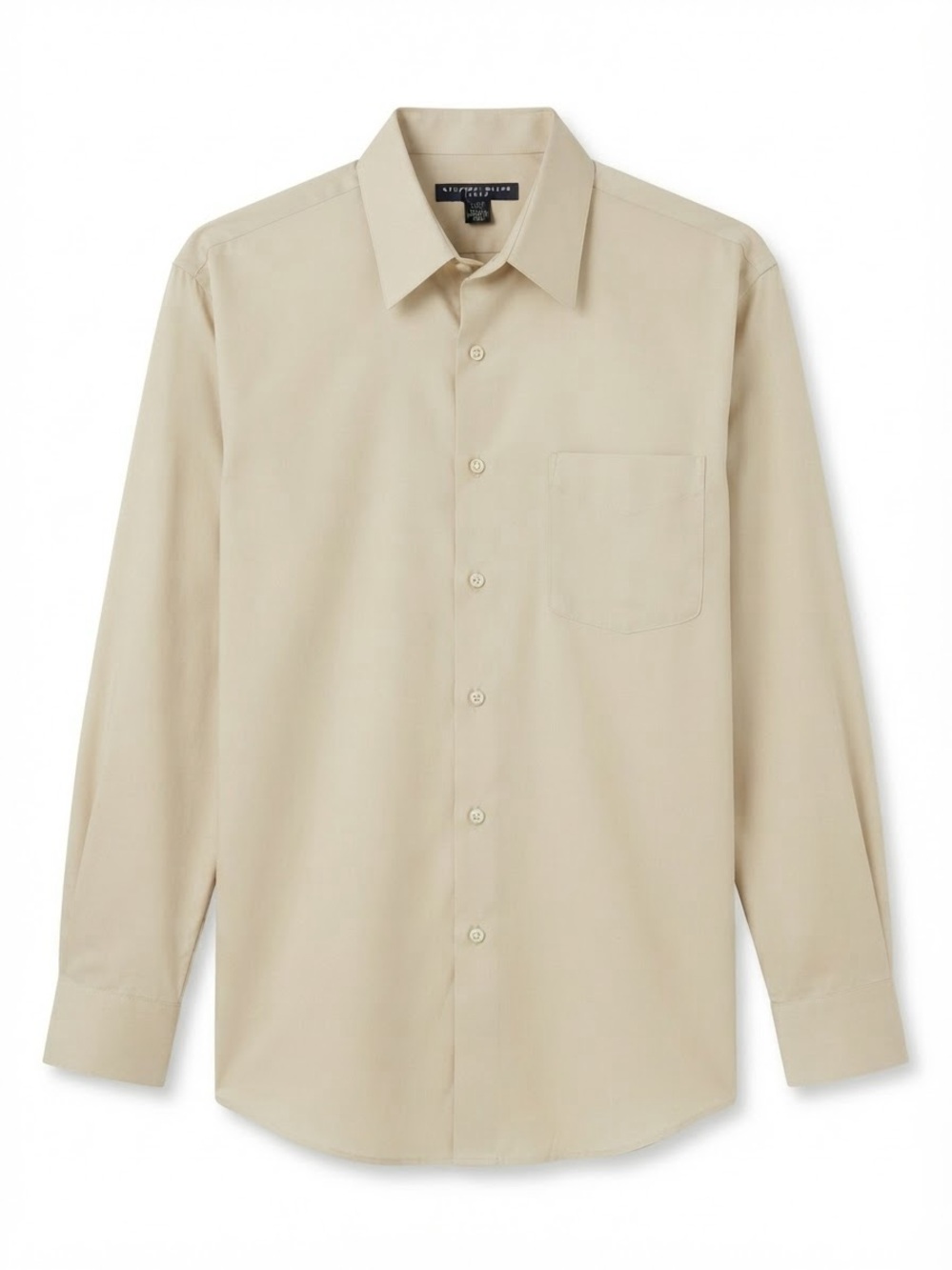 Geoffrey Beene Men's Tan Wrinkle-Free Dress Shirt XL 17.5 34/35
